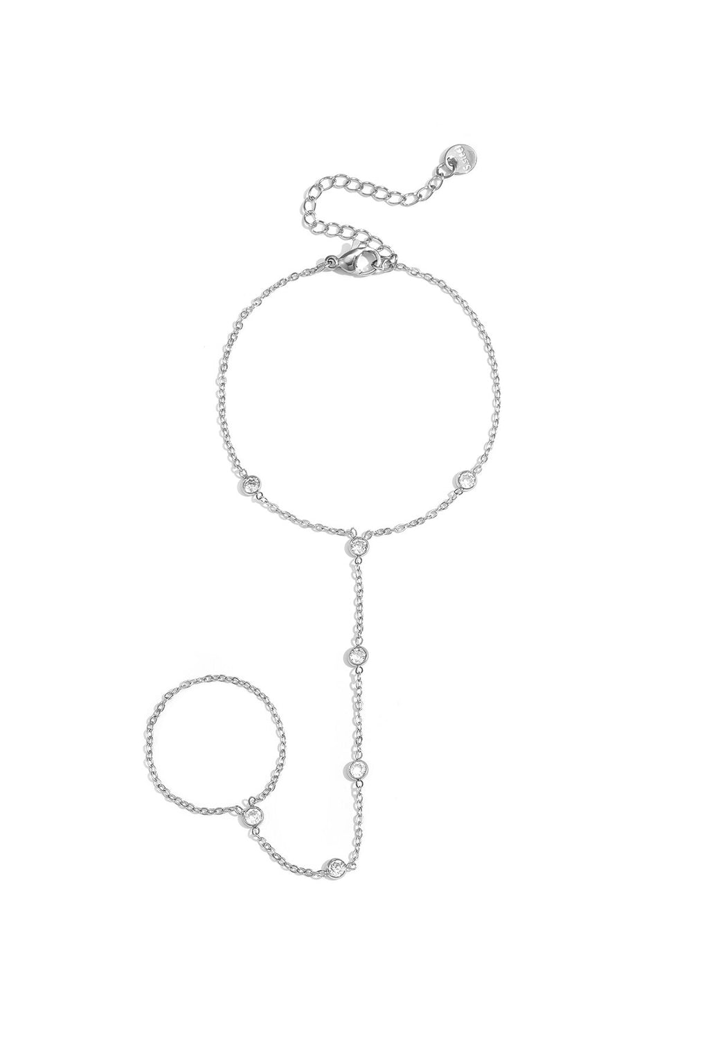 Bracciale a mano con pietre rotonde
