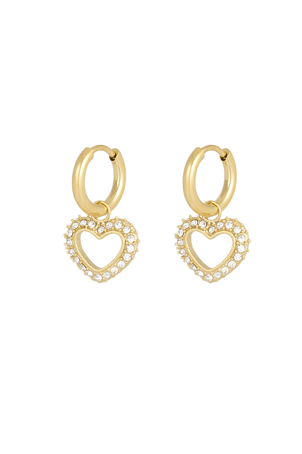 orecchini a cuore con diamanti