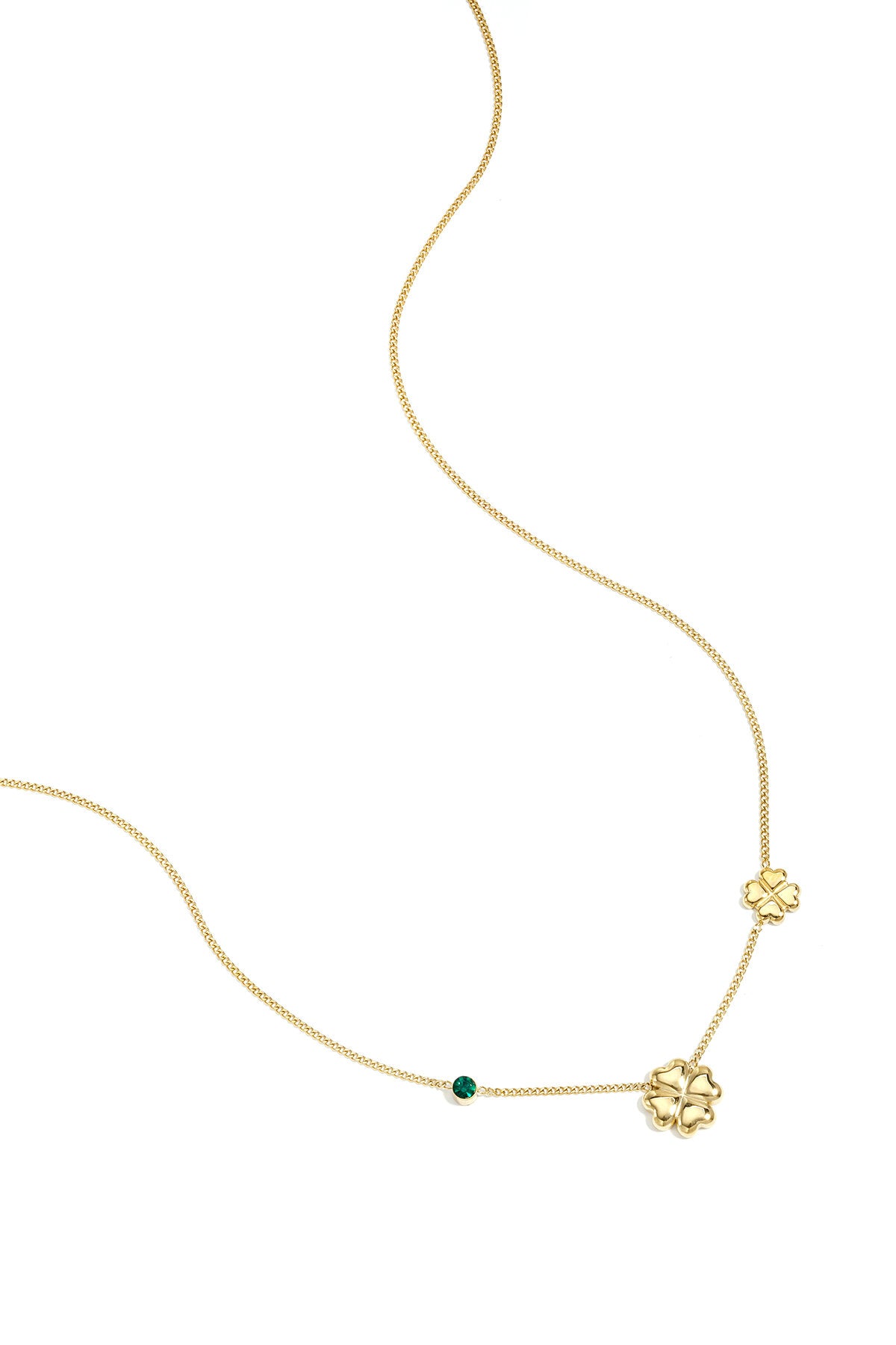 Collana con trifogli e pietre colorate