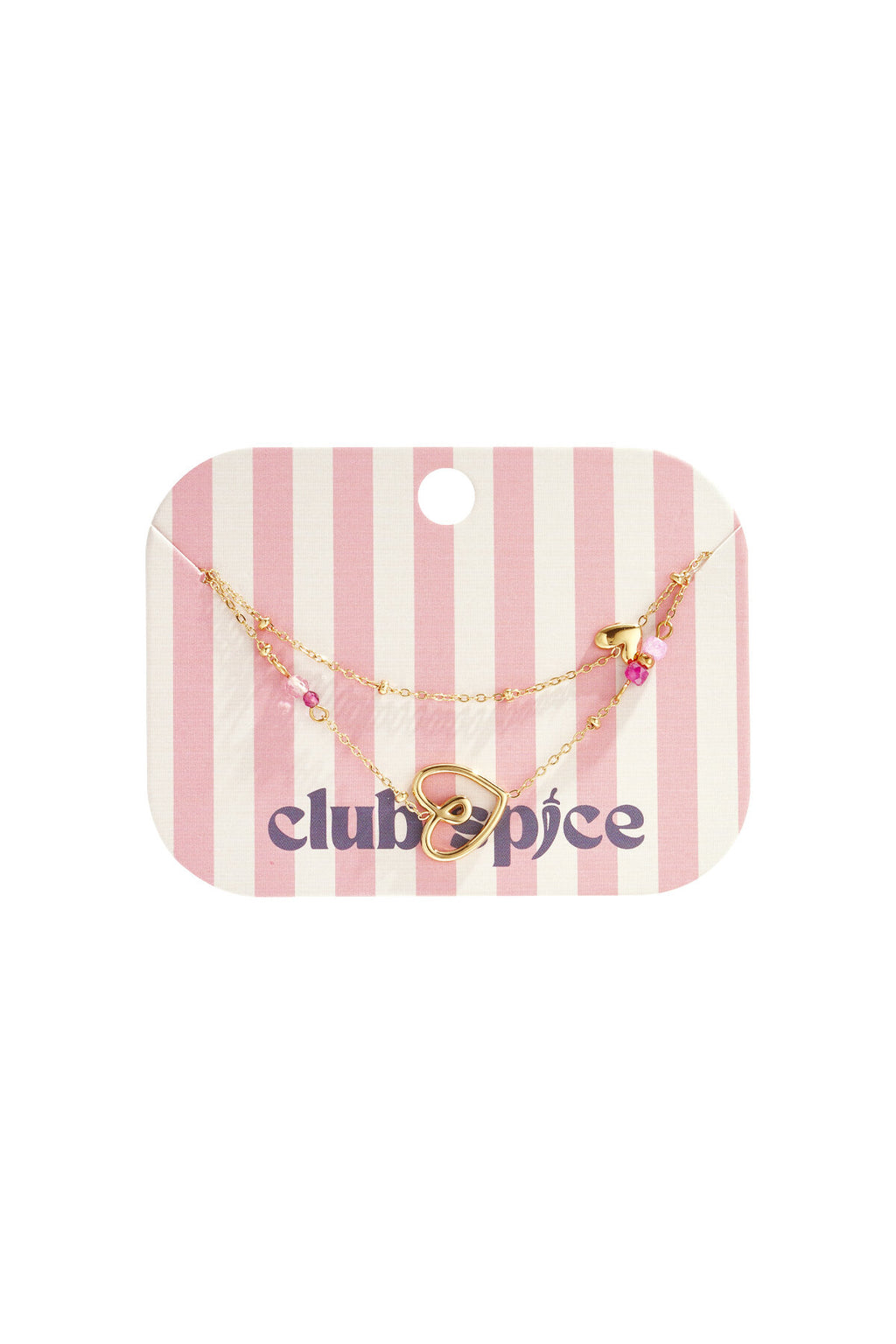 Bracciale con cuore, perline 