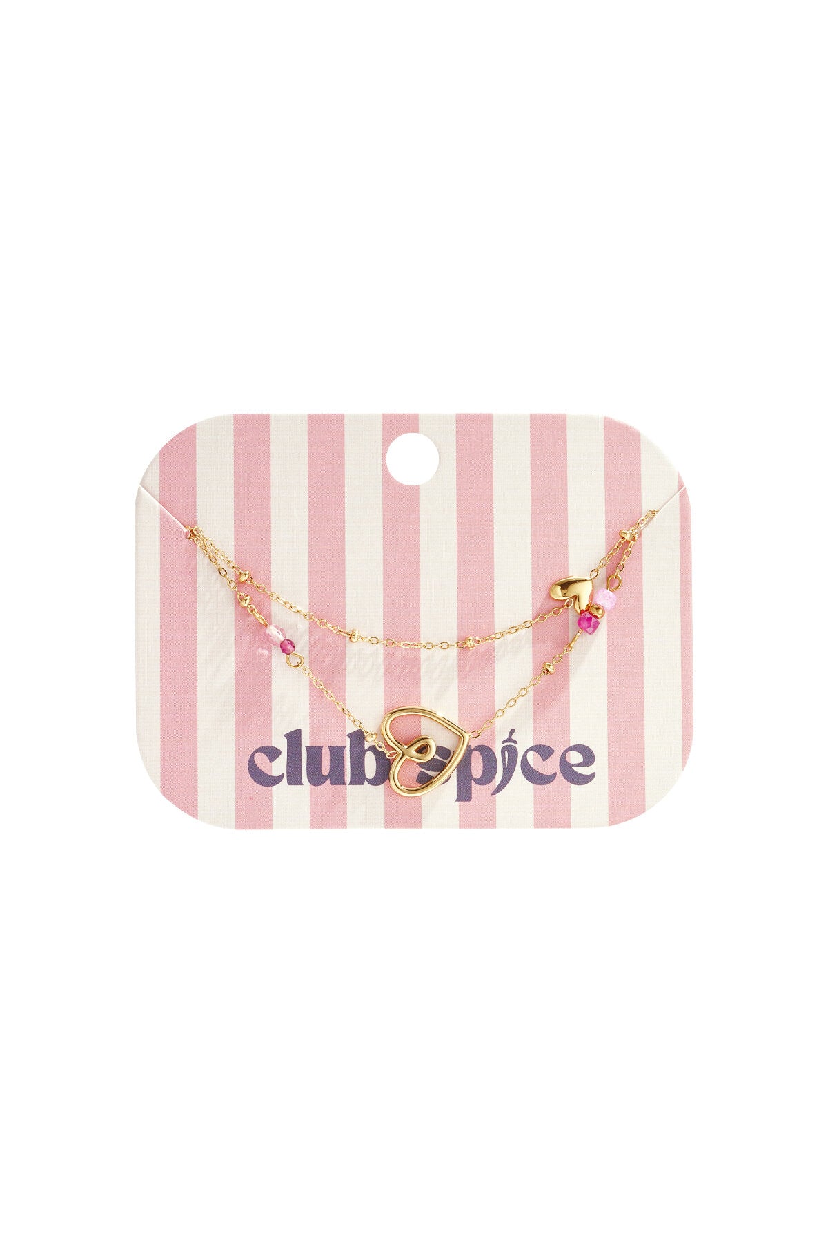 Bracciale con cuore, perline 