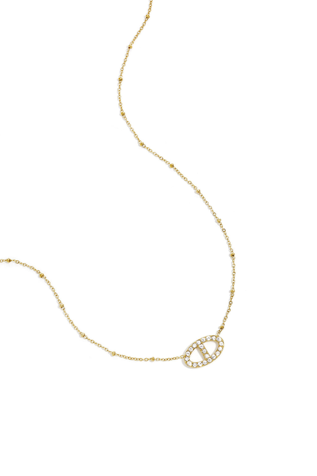 Collana con pendente ovale 