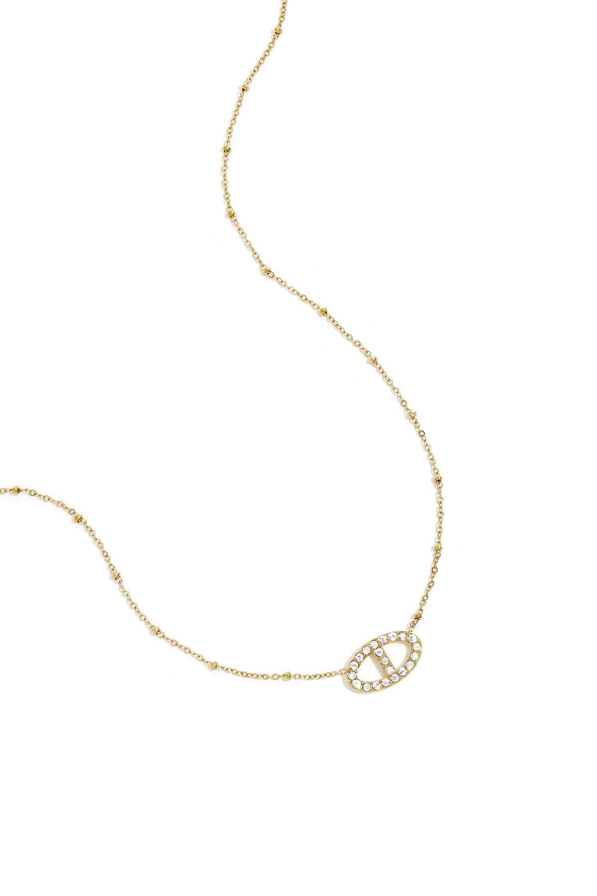 Collana con pendente ovale 