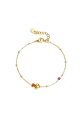 Bracciale con cuori, pietre colorate e pois