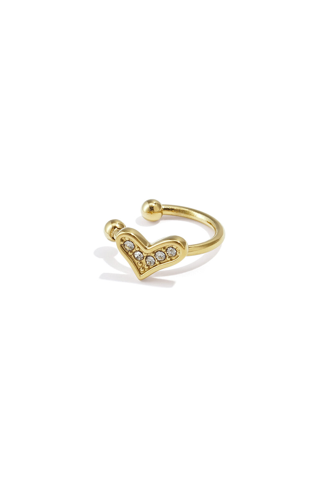 Earcuffin acciaio inossidabile con cuore