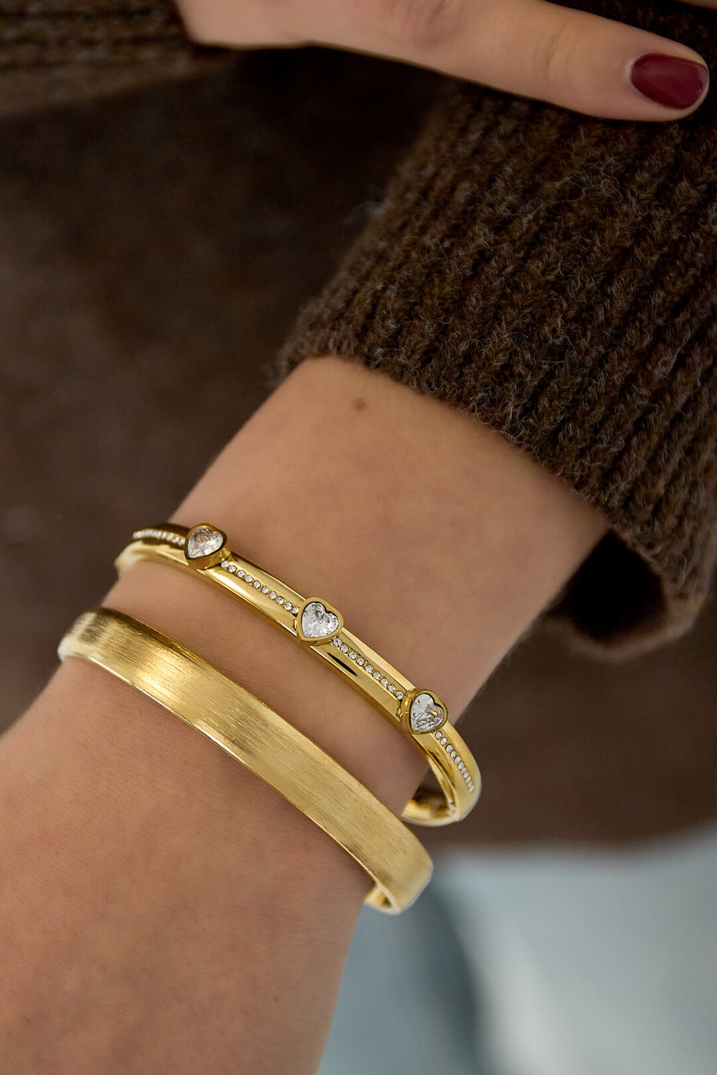 Bracciale in acciaio inossidabile a forma di cuore